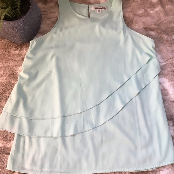 Annabella Mint Green shell tank top - Picture 4 of 4